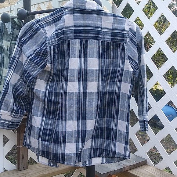 Preswick & Moore 3/4 Sleeve Plaid Blouse SP - Picture 3 of 3